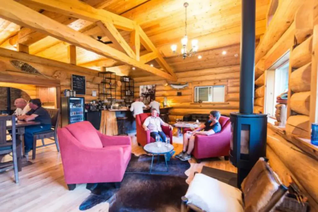 inside the lodge at Skeena