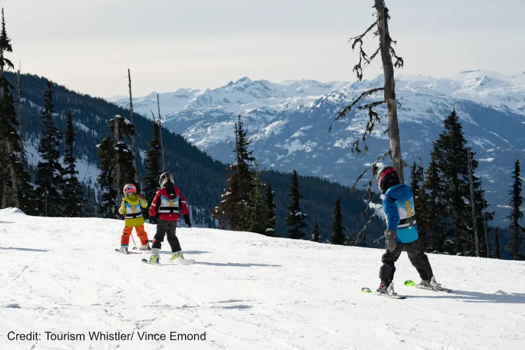 kids learning to ski in Whistler