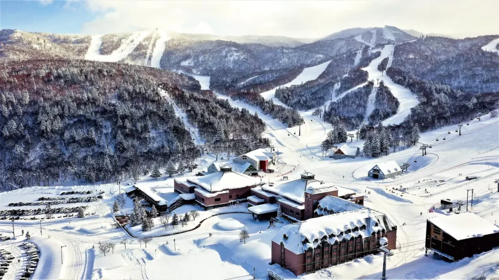 overhead view of Kiroro Ski Resort